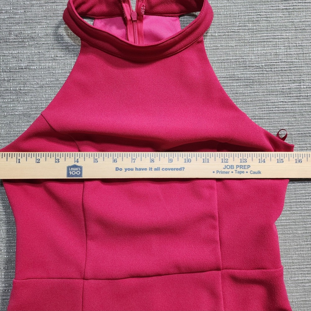 fab'rik fuchsia Halter Neck Mini Dress Sleeveless Cocktail Party Size M - Picture 3 of 11